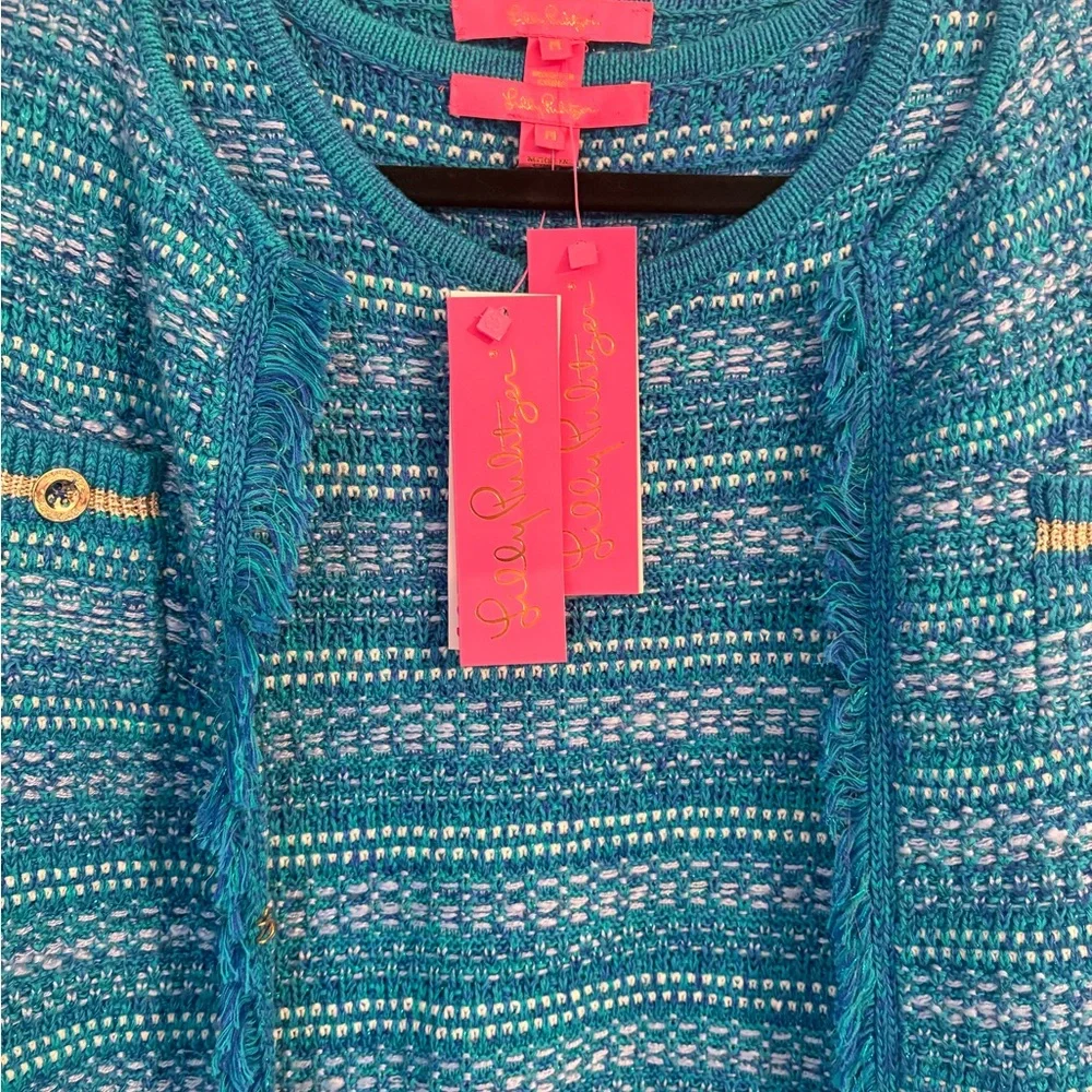 Lilly Pulitzer Beckington Sweater Dress & Cardigan Set Medium NWT Resortwear - Picture 10 of 11
